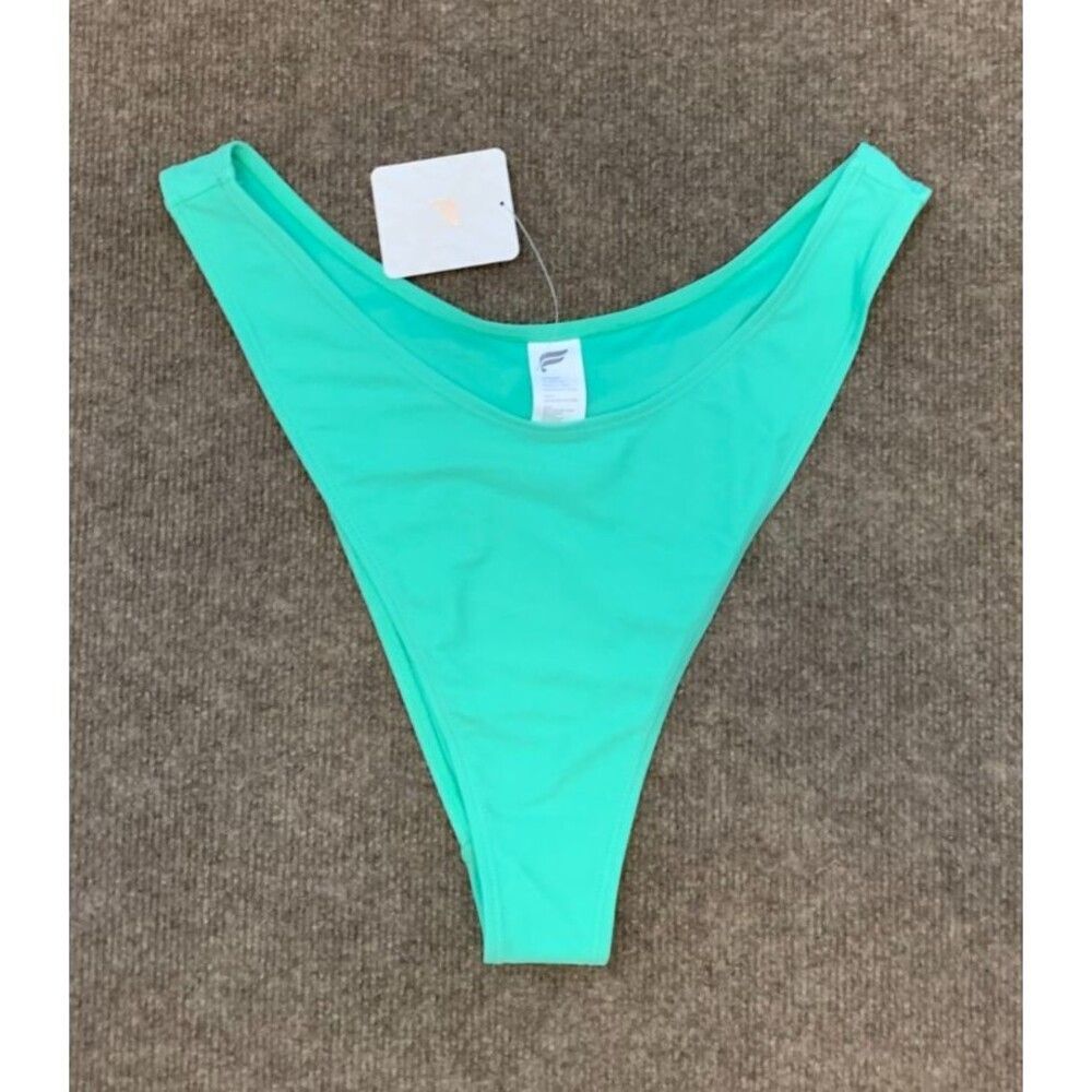 Fabletics Bikini Bottom Womens L (32-34) High Cut Swim Brief Beach Pool